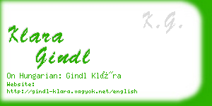 klara gindl business card